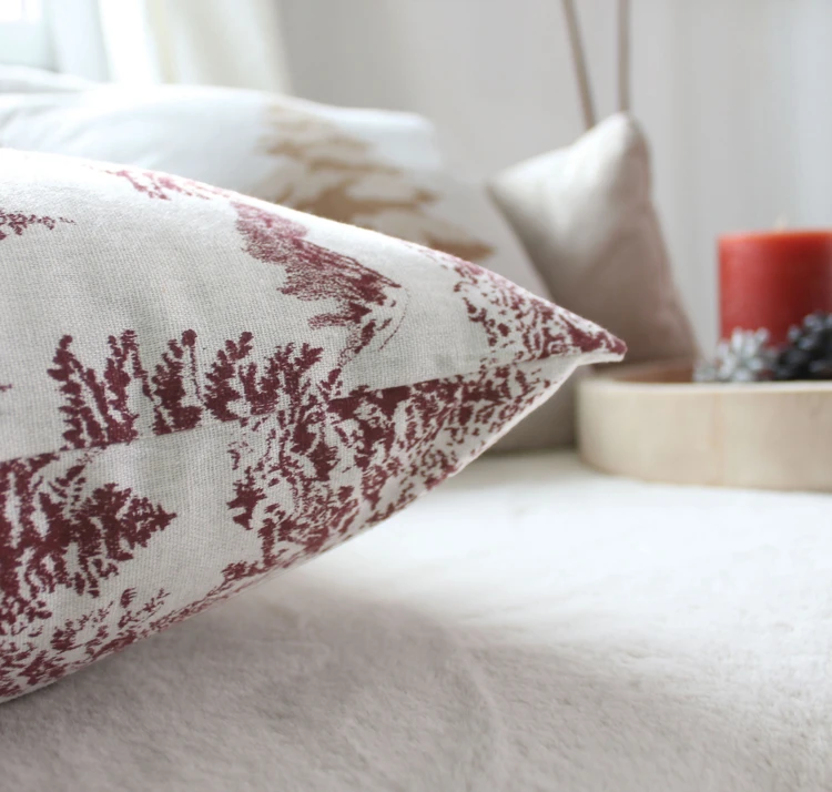 Coussin décoratif déhoussable style montagne