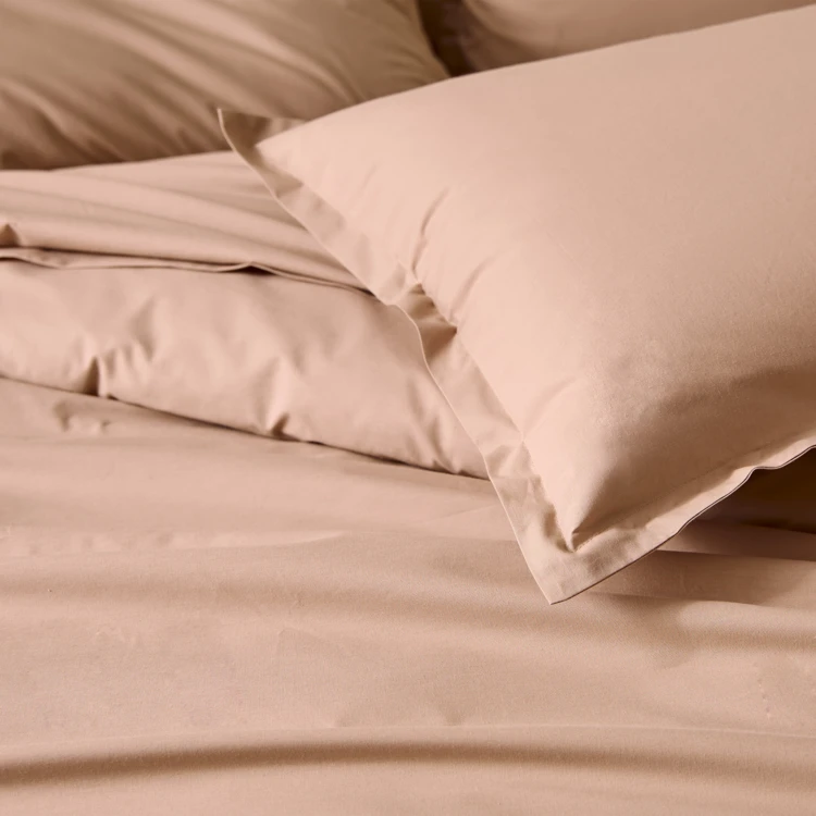 Drap-housse percale de coton uni bonnet 30 cm