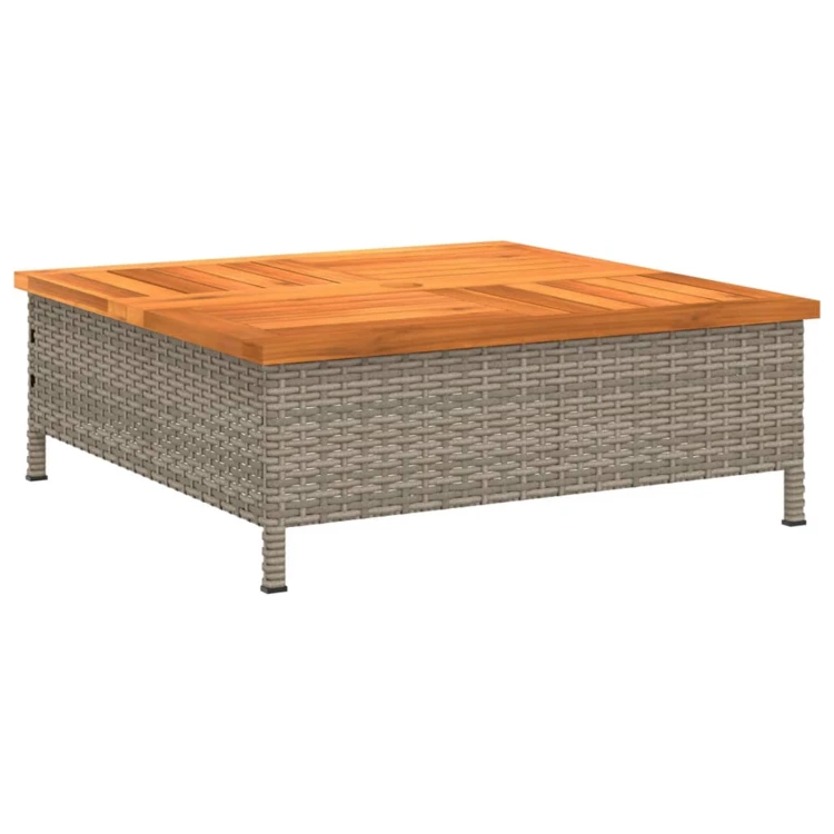 Table basse de jardin en bois et résine tressée