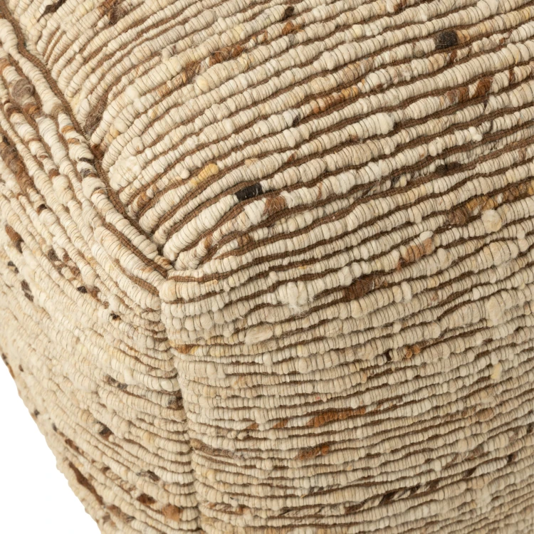 Pouf tissé en laine