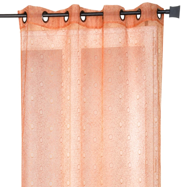 Cortina de organza bordada com bolhas