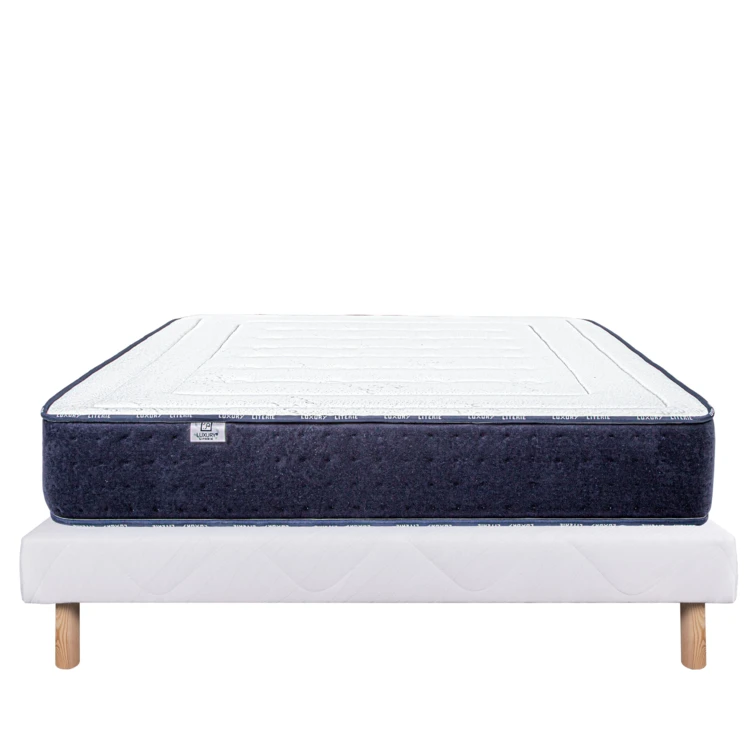 Ensemble matelas mousse 24 cm et sommier blanc