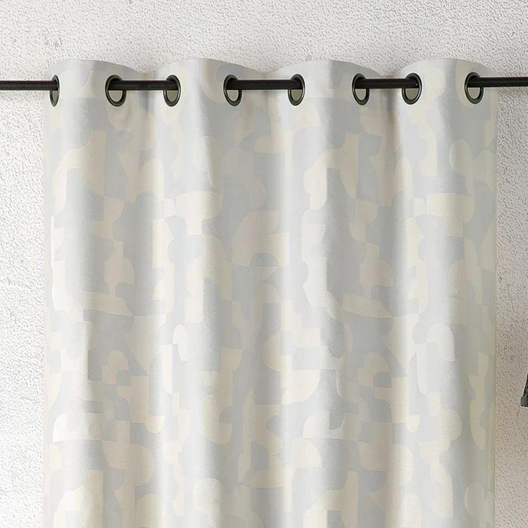 Tenda jacquard geometrica dalla texture retrò