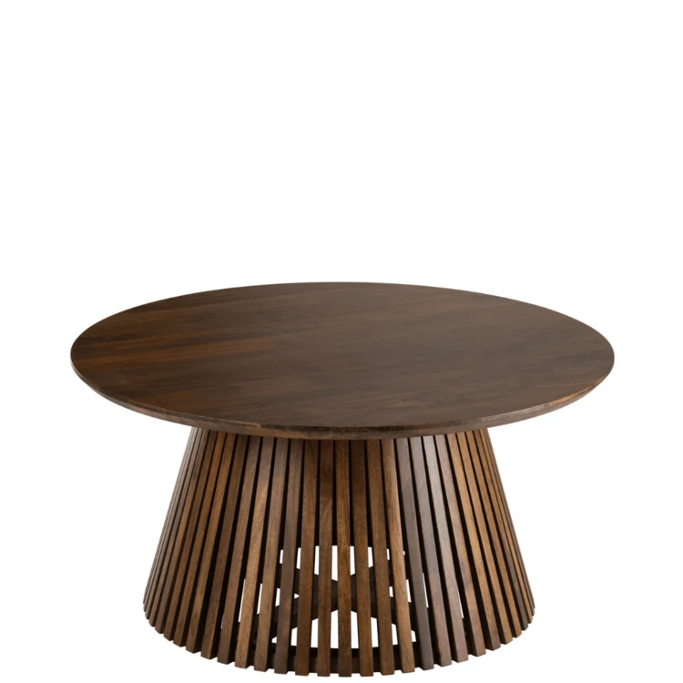 Mesa de centro de madera de mango oscuro J-Line