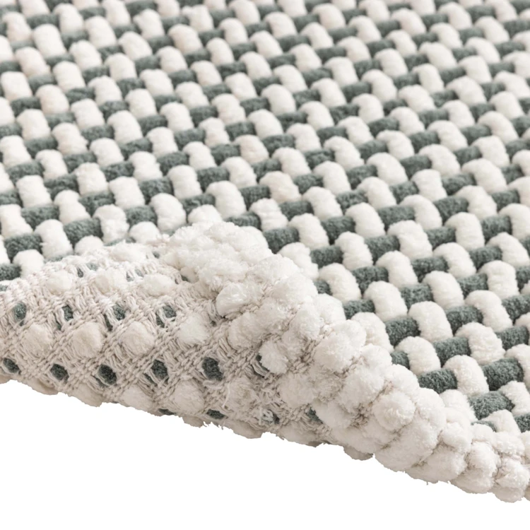 Ultra-absorbierender Chenille-Baumwollpoly-Badeteppich