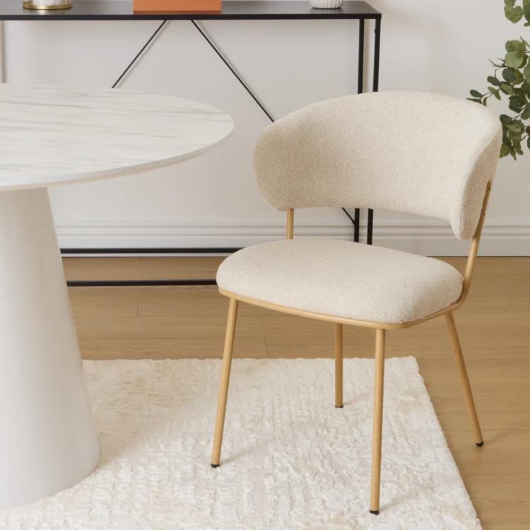 Lot de 2 fauteuils de table en chenille
