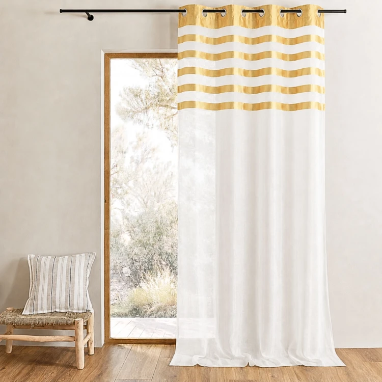 Fio transparente com face em risca de cetim