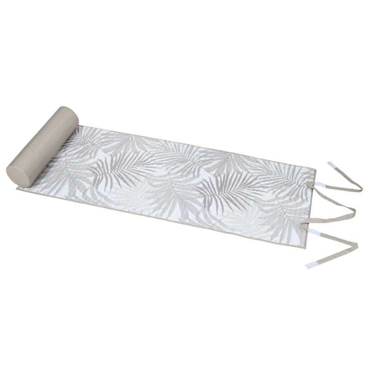 Matelas de plage avec repose-tête feuillage