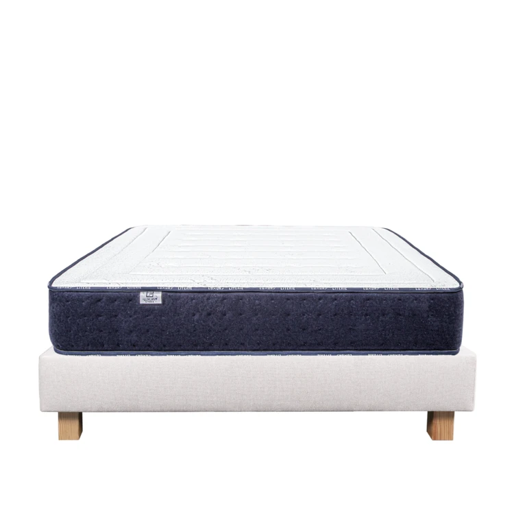 Ensemble matelas mousse 24 cm et sommier beige