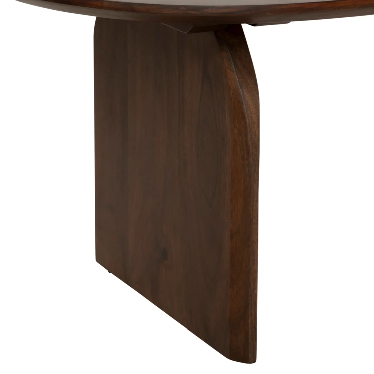Table basse en manguier avec finition texturée