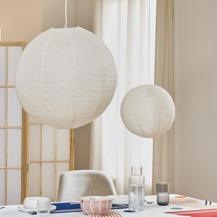 Farol japonés de lino – 35 cm
