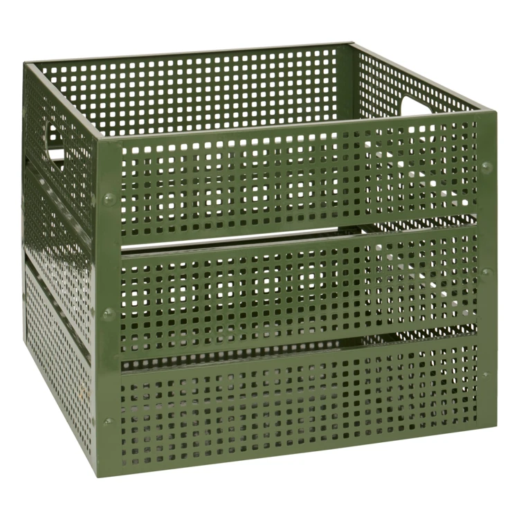 Set de 4 caisses de rangement en métal empilables