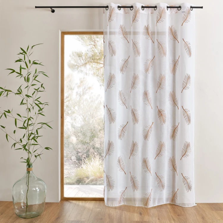 Voile bordado con hojas