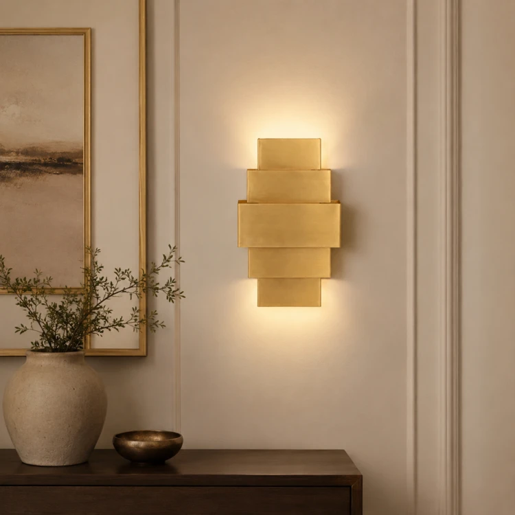Applique rettangolare in ottone