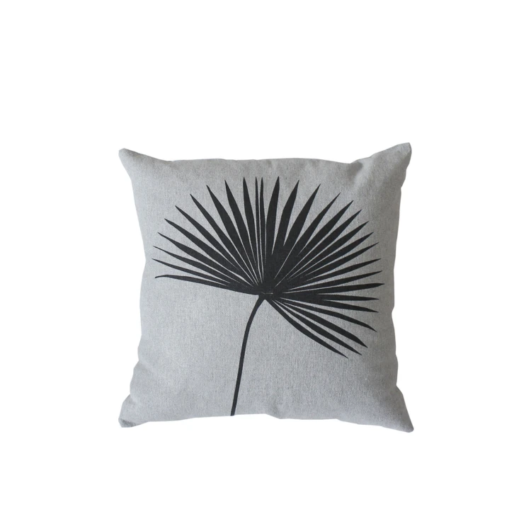Coussin carré feuille de palmier