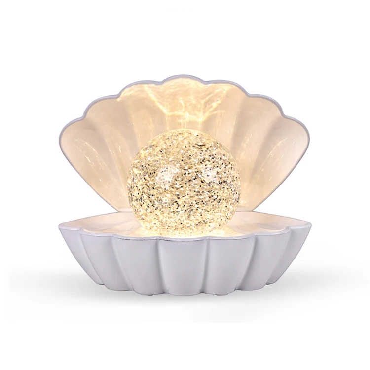 Candeeiro de concha iluminado com efeito brilhante