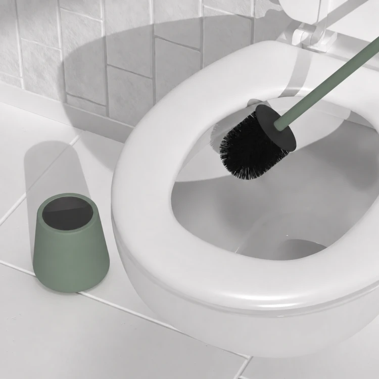 Toilettenbürste mit Halter aus Feinsteinzeug