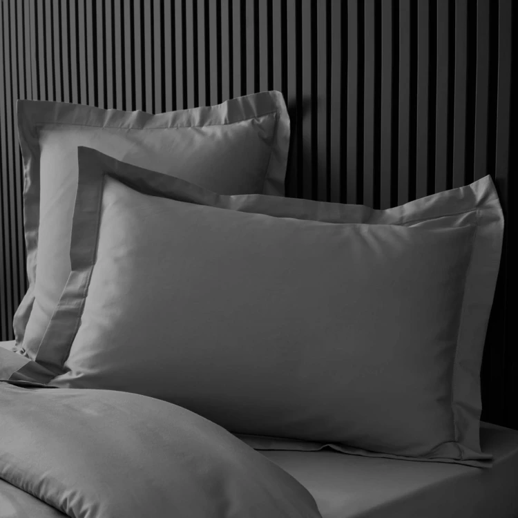 Taie d'oreiller volant plat 100% percale de coton ORIGINE