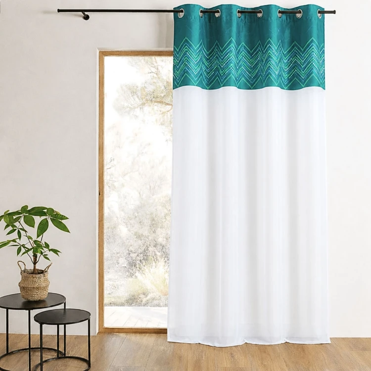 Jacquard-Vorhang mit Fischgrätenmuster