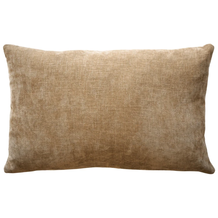 Coussin décoratif rectangulaire déhoussable en velours chenille