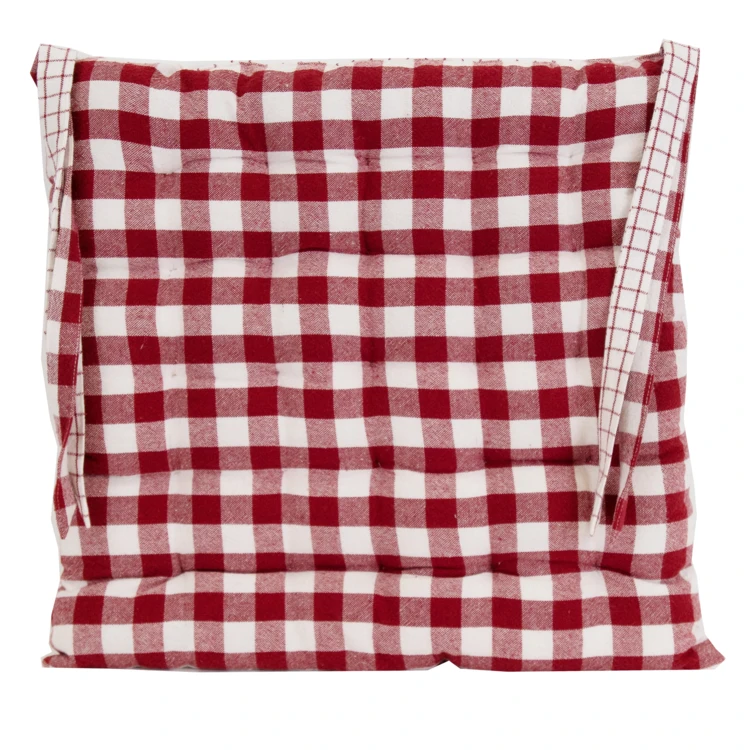 Cuscino per sedia reversibile vichy e quadretti