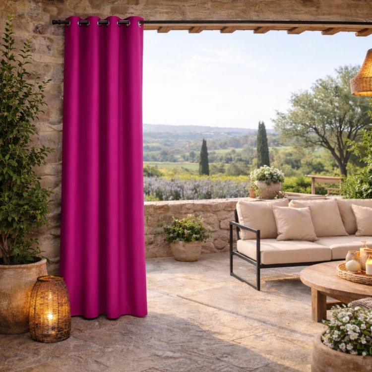 Rideau extérieur coloré imperméable résistant aux UV