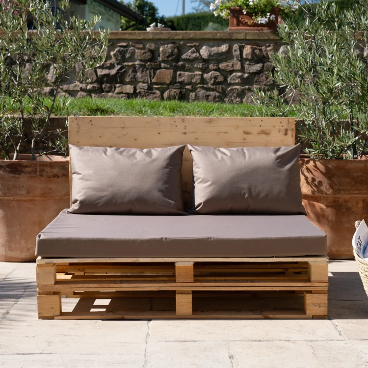 Set di 3 cuscini impermeabili per pallet da esterno MINORQUE sfoderabili