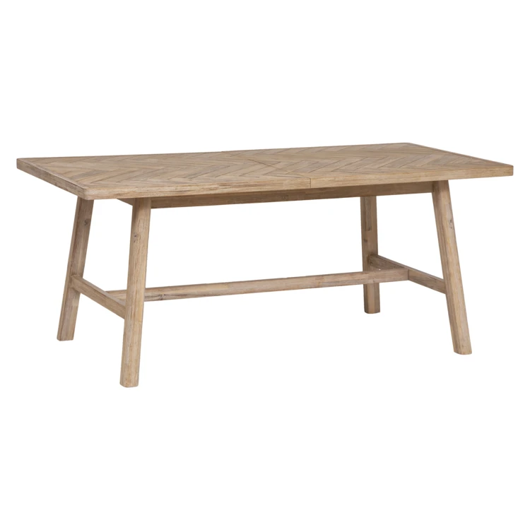 Mesa de comedor extensible con aspecto de madera y hoja extensible
