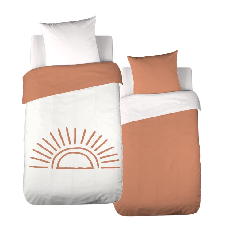 Juego de cama infantil de algodón tufté con motivo de sol