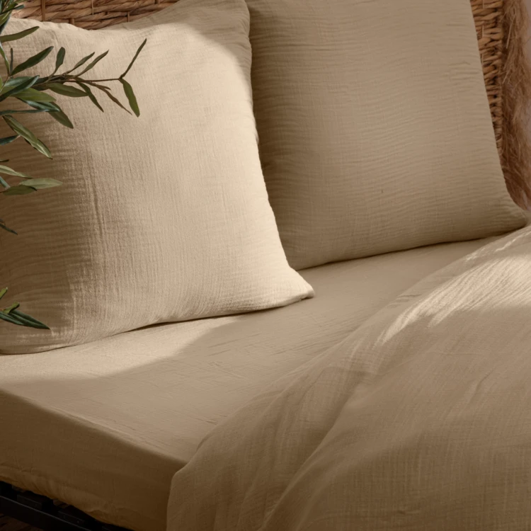 Parure de lit en double gaze de coton