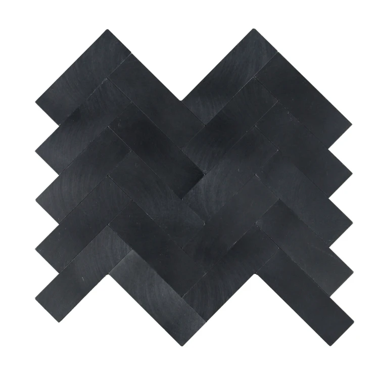 Lot de 4 crédences adhésives murales 3D effet chevron