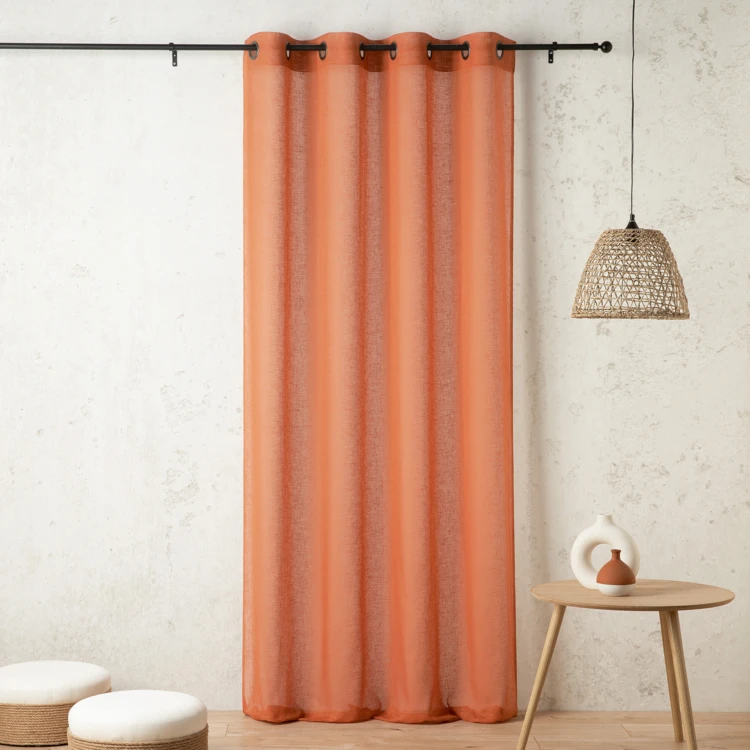 Cortinas lisas y de rejilla de poli/lino