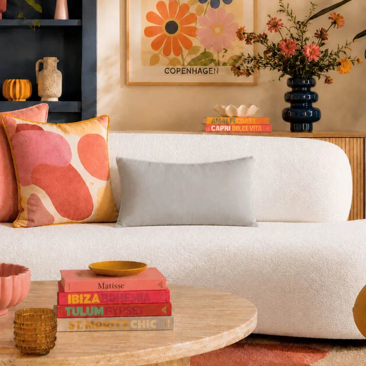 Coussin non déhoussable en coton uni