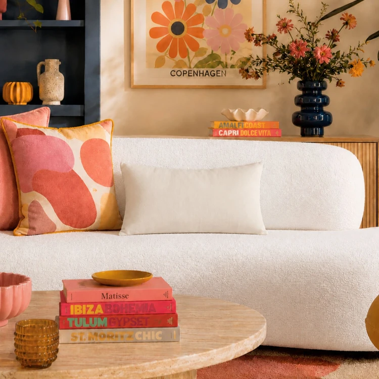 Coussin non déhoussable en coton uni