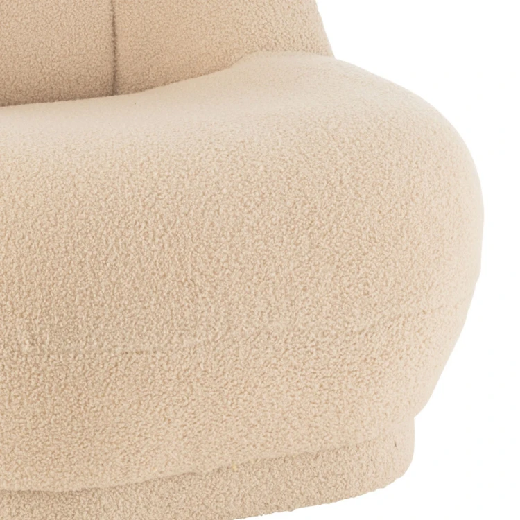 Weicher Sessel aus Samt mit Bouclé-Effekt