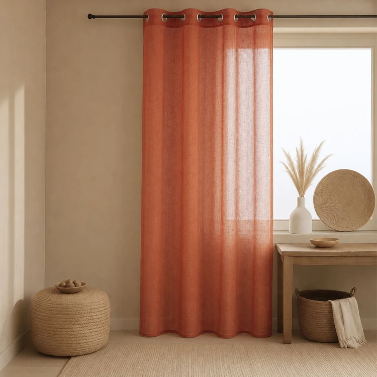 Cortinas com efeito linho