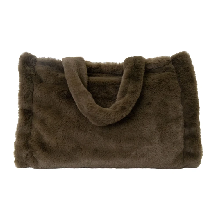 Sac cabas effet doudou avec fermeture aimantée