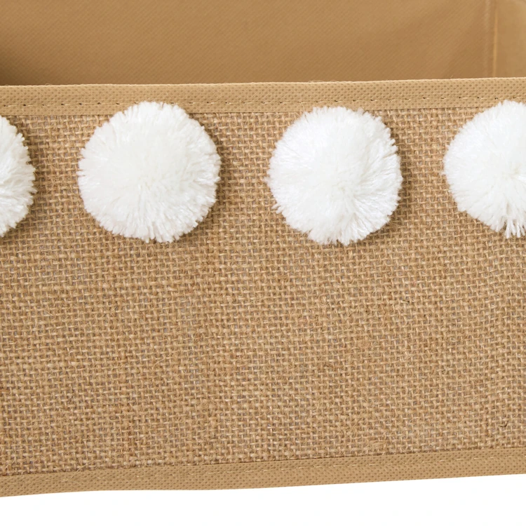 Faltbare Aufbewahrungsbox mit Pompons