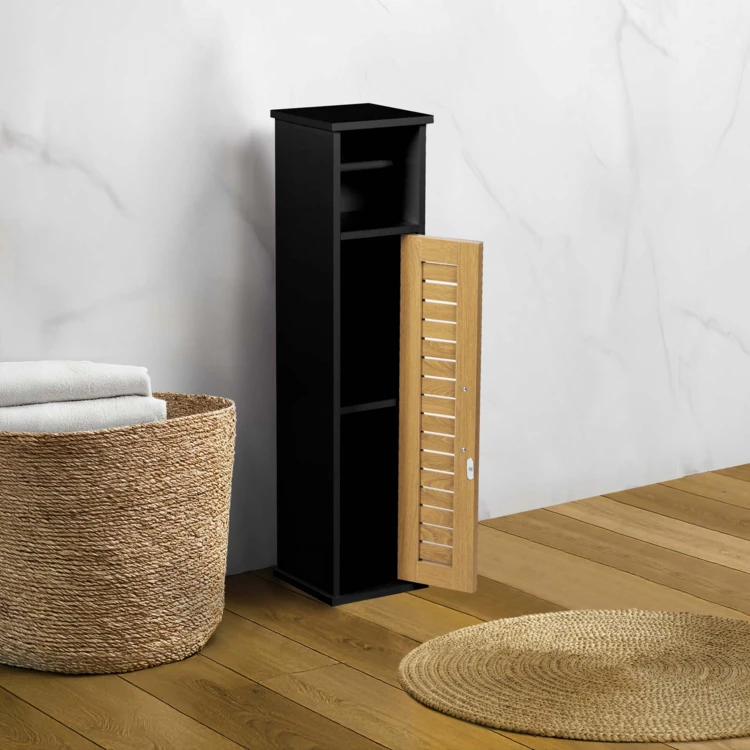 Meuble dérouleur papier WC avec rangement intégré