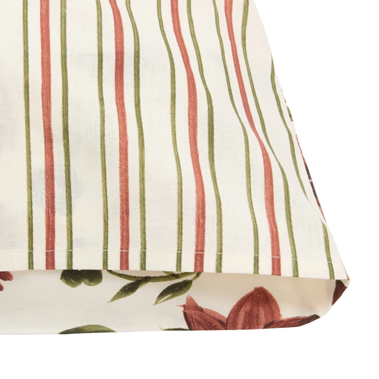 Juego de cama de 3 piezas reversible, de algodón de 57 hilos, con estampado floral