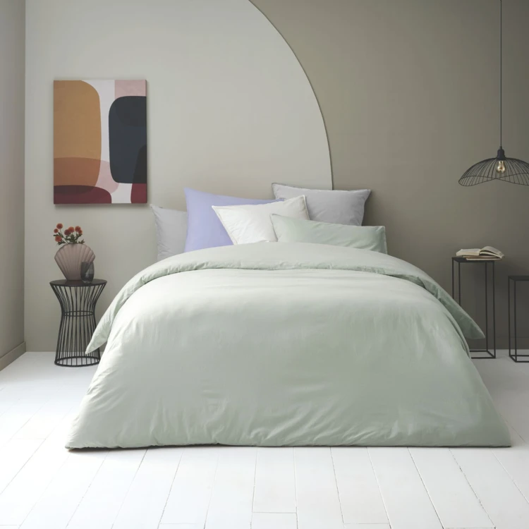 Drap housse en coton Lavé Oekotex