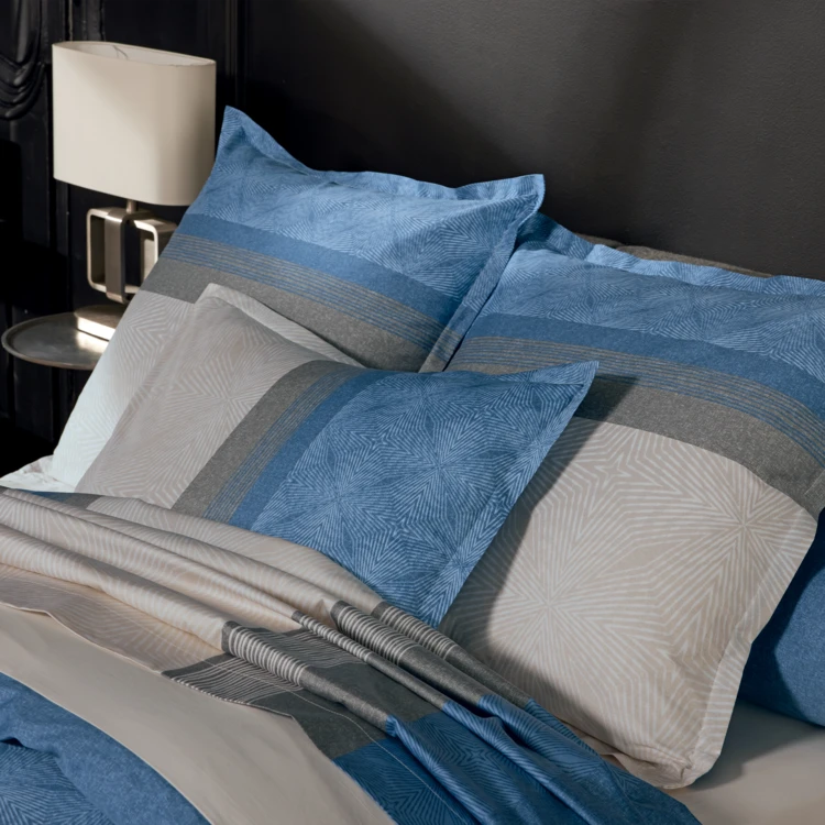 Drap satin de coton géométrique