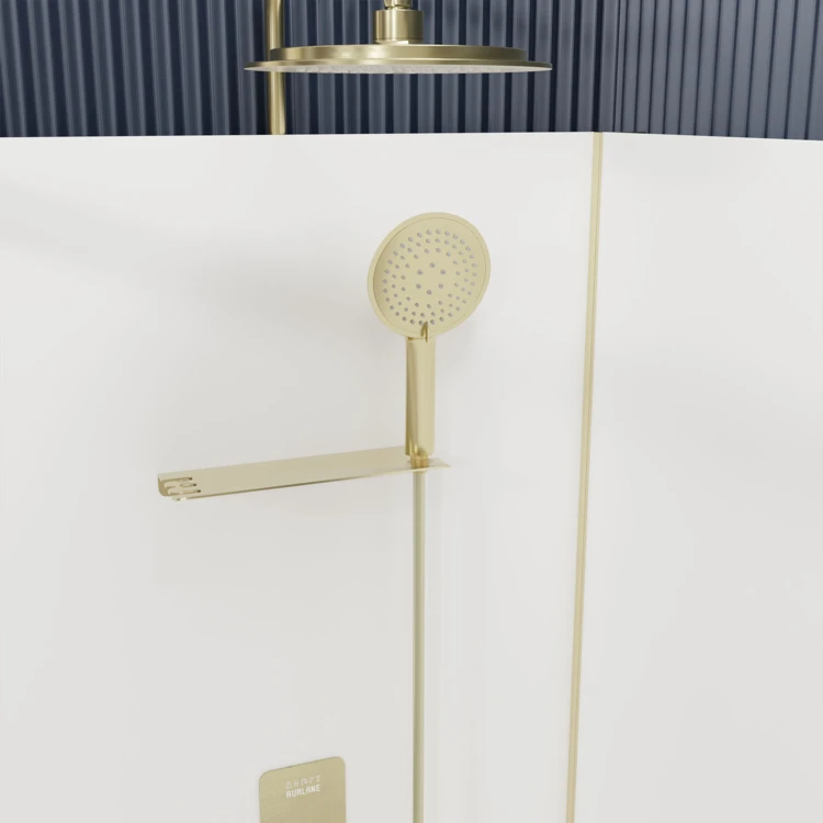 Cabine de douche rectangulaire avec receveur bas et porte coulissante
