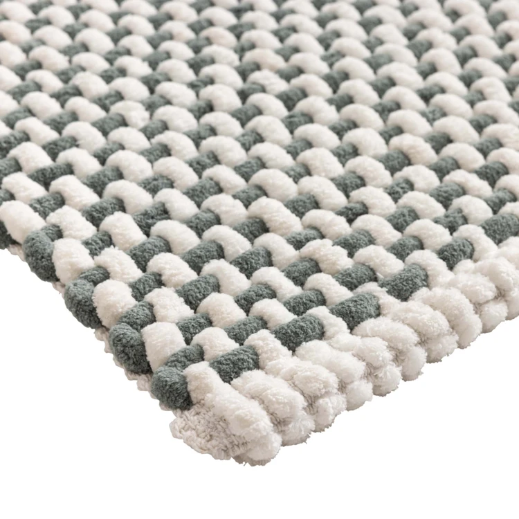 Ultra-absorbierender Chenille-Baumwollpoly-Badeteppich