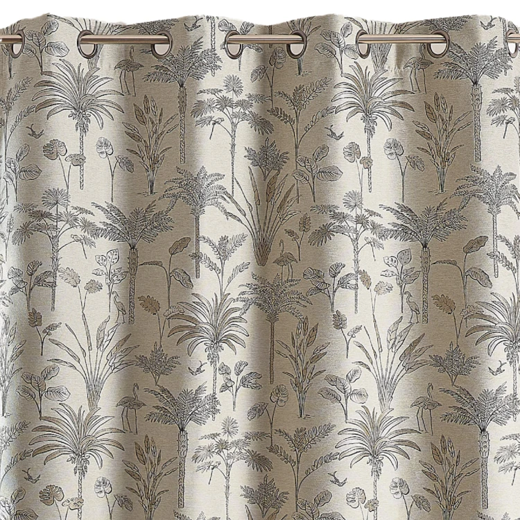 Exotischer Jacquard-Vorhang mit Palmenmotiv