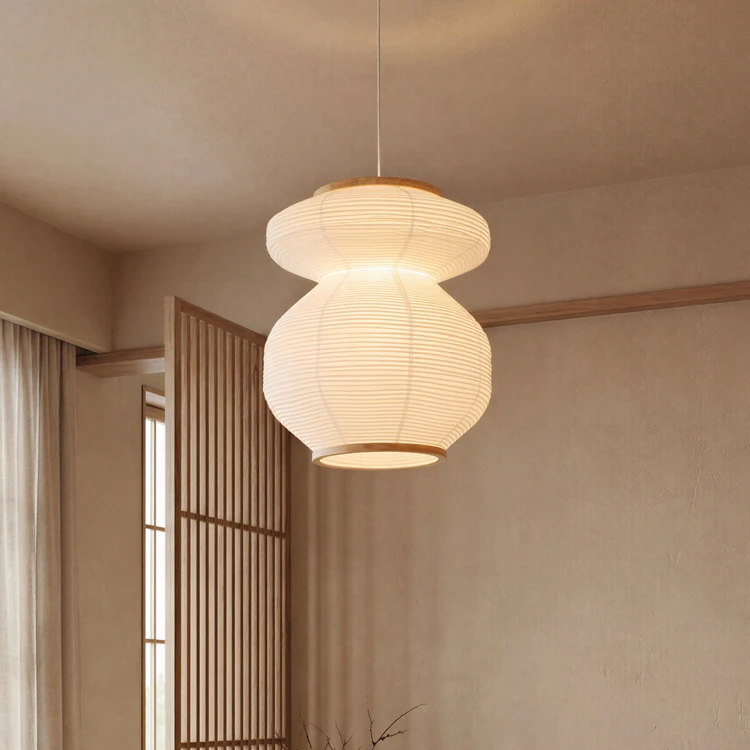 Luminária suspensa em papel escultural