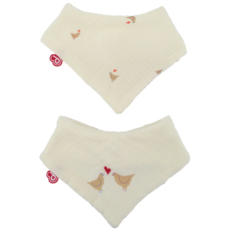 Set aus 2 Bandana-Lätzchen Love