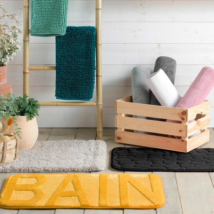 Tapis de bain en microfibre absorbante à picots