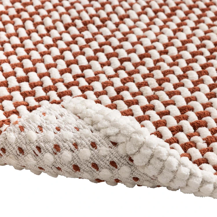 Ultra-absorbierender Chenille-Baumwollpoly-Badeteppich