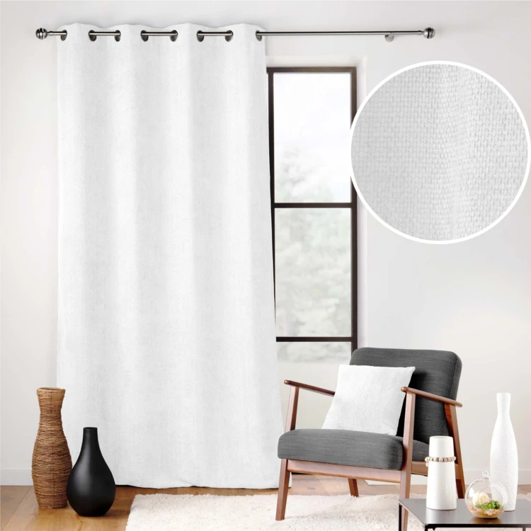 Rideau à œillets en velours chenille